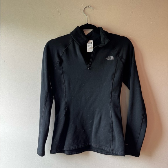 The North Face Black Fitted Polo Long Sleeve Tee - Picture 1 of 1